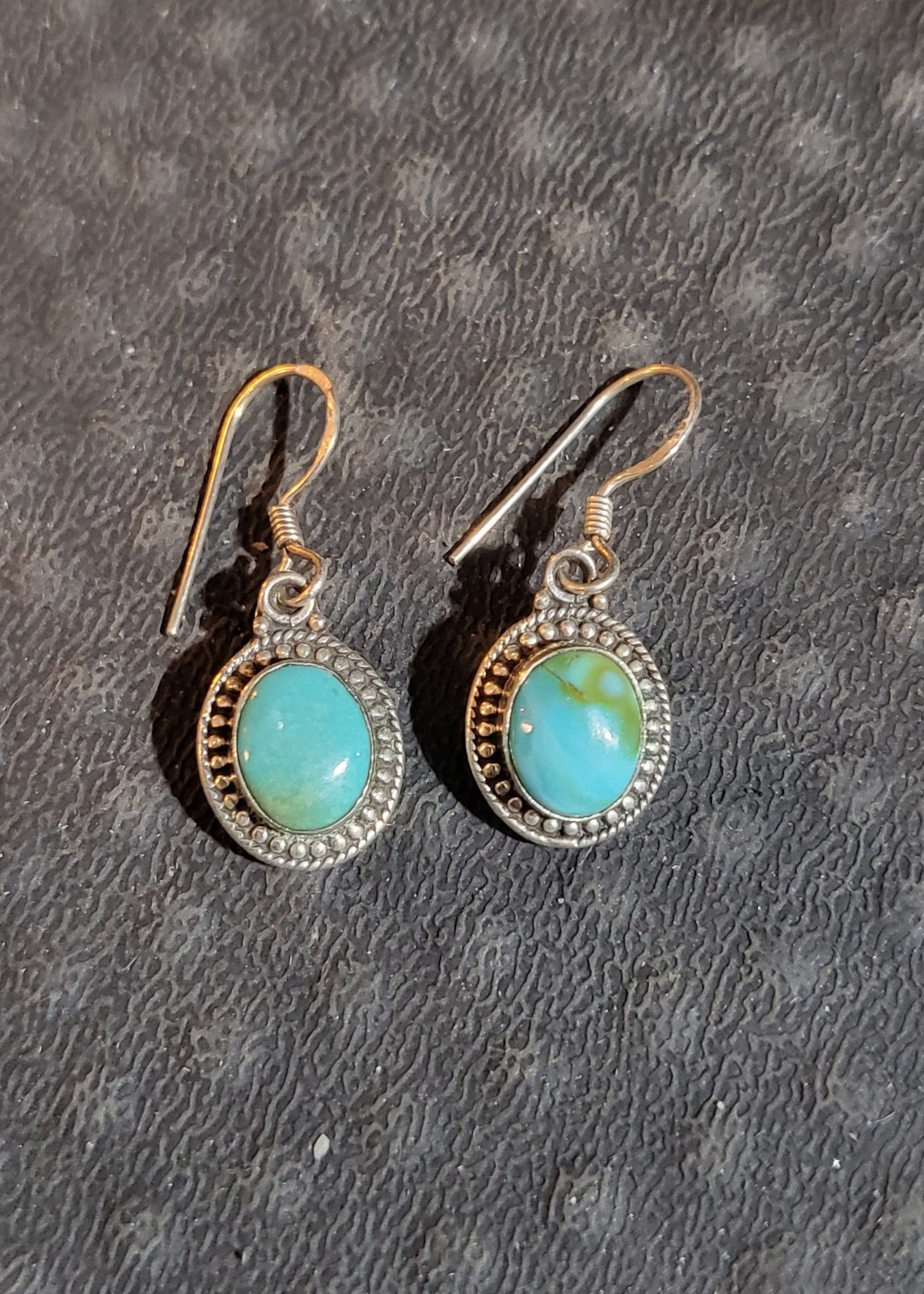 Vintage sterling silver turquoise earrings