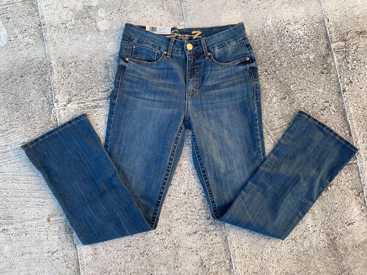 Seven7 Women Jeans Tummyless Boot High Rise Jeans Slimming Control Size 8 New