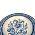 Vintage La Menora Pottery Bowl Pottery Blue Floral Pattern Round Glazed Spain
