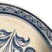 Vintage La Menora Pottery Bowl Pottery Blue Floral Pattern Round Glazed Spain