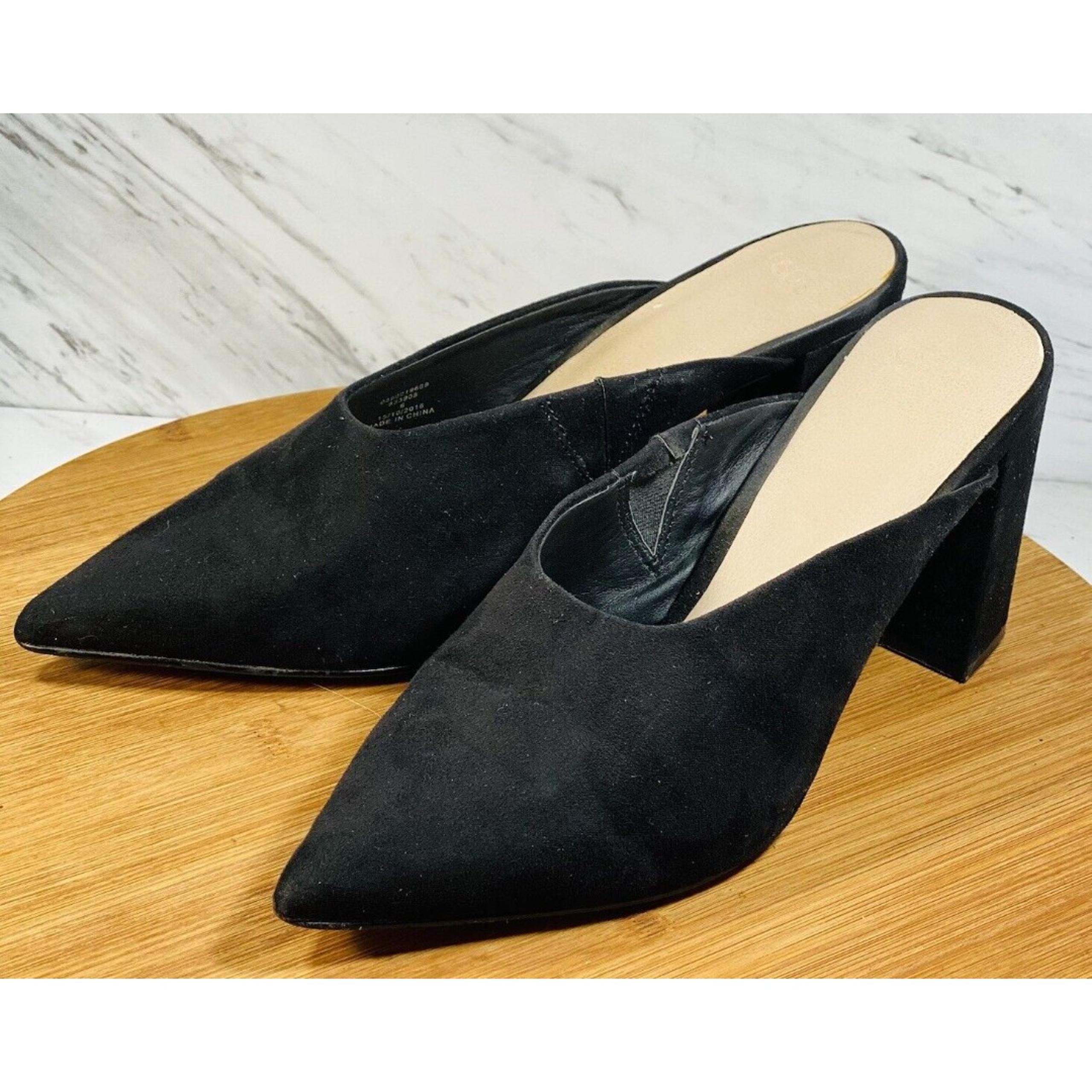 ASOS Black Mules Women Size 6 Heel 3.5”