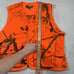 Gander Mountain Vest Mens XL Orange Fleece Hunting Pockets Full Zip Hi Vis