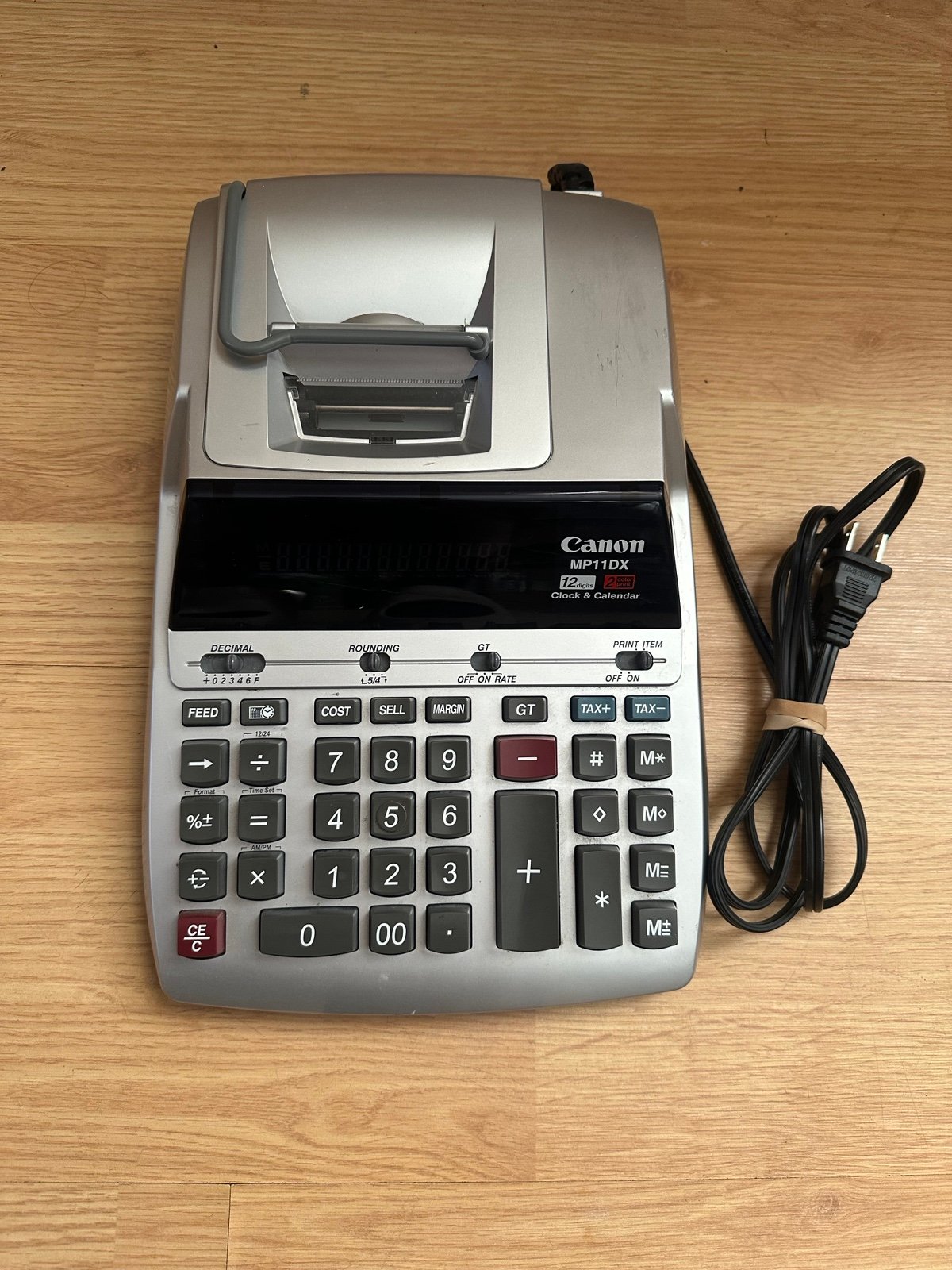 Canon MP11DX 12 Digits 2-Color Print Desktop Printing Calculator Adding Machine