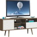 NEW Mid-Century Modern TV Stand for TVs up to 65 Inch with Storage Shelves