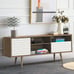 NEW Mid-Century Modern TV Stand for TVs up to 65 Inch with Storage Shelves