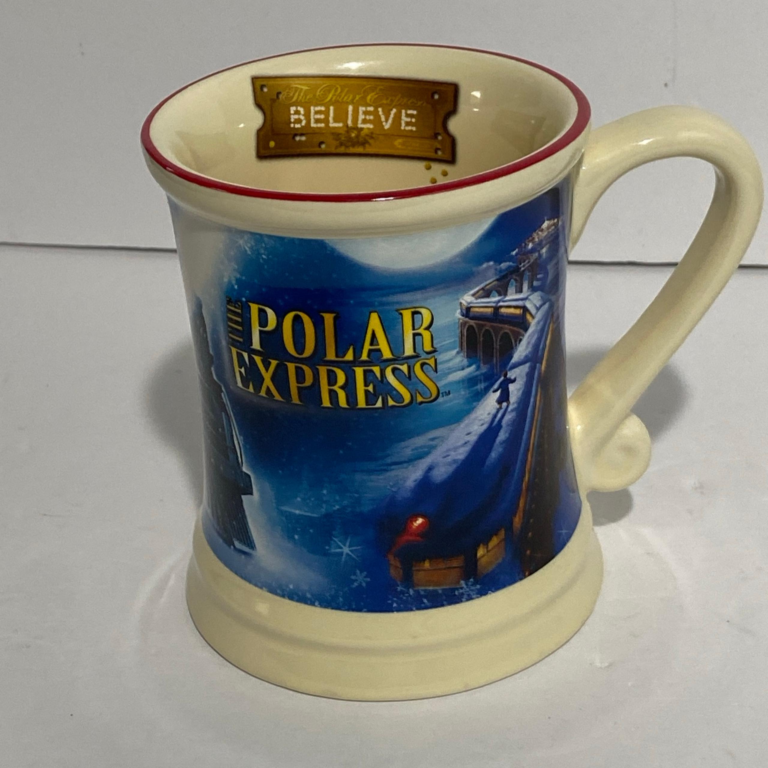The Polar Express BELIEVE 2D Raised Ceramic Tea Coffee Mug  Christmas Holiday