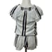 Vintage Havana Striped Off The Shoulder Flowy Pom Pom Short Set Size: XL