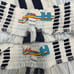 Vintage Havana Striped Off The Shoulder Flowy Pom Pom Short Set Size: XL