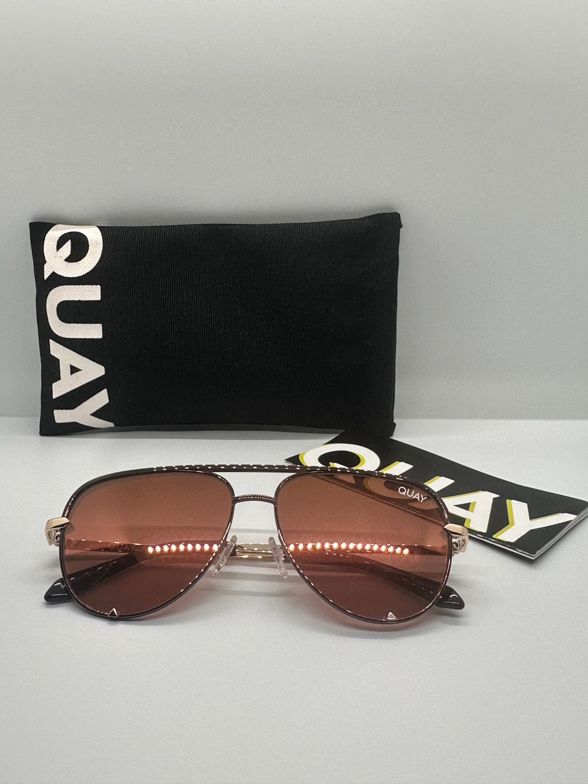 Quay Australia High Key Aviator Sunglasses