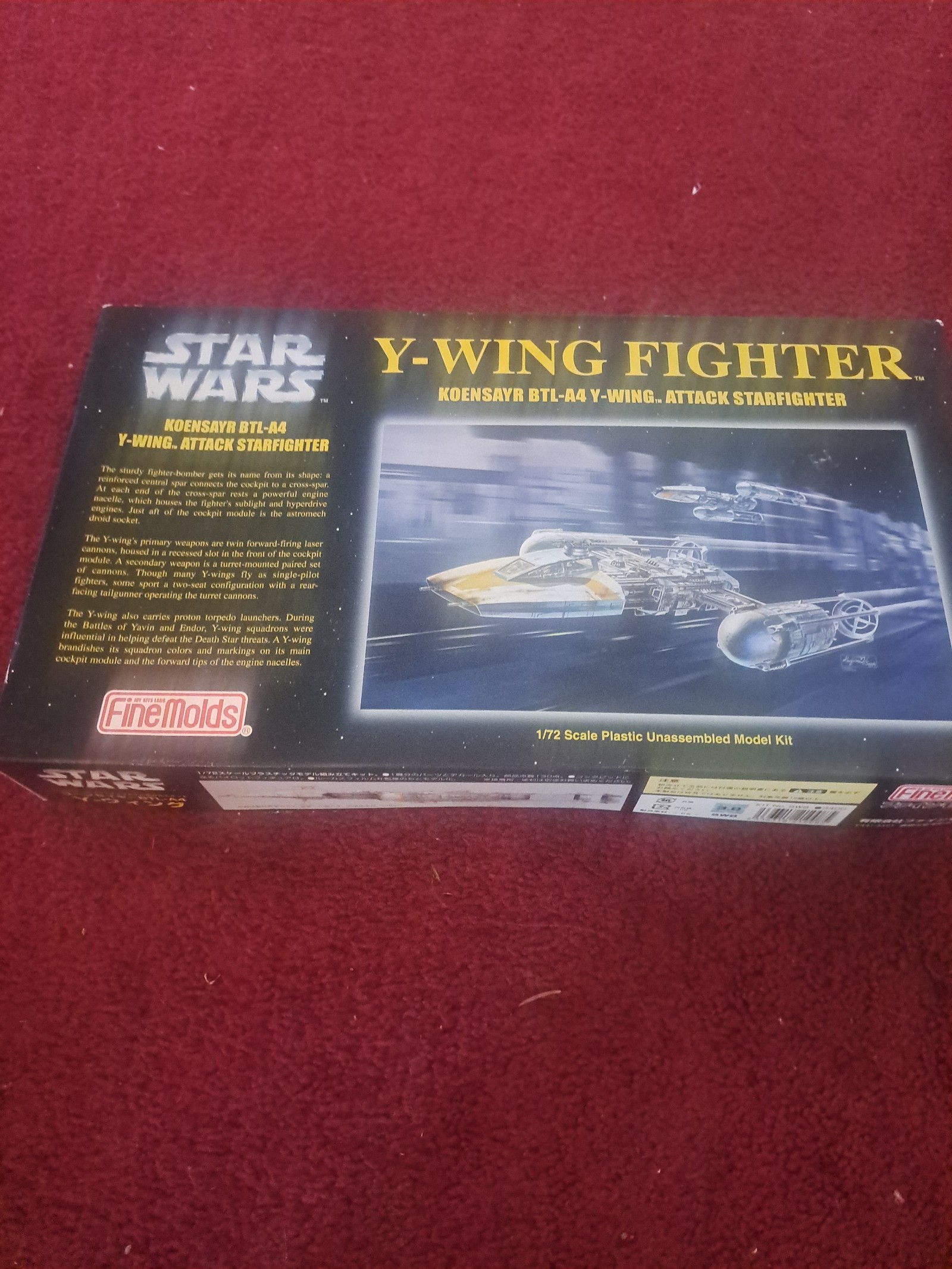 FineMolds Star Wars 1/72 Y-Wing Fighter Koensayr BTL-A4 Y-Wing Model Kit JAPAN