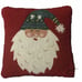 Chandler 4 Corners Laura Megroz Santa Claus Christmas Wool Hooked Pillow 17” Red