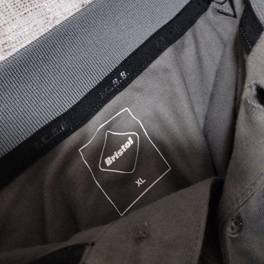 23ss fcrb「BIG LOGO WIDE POLO」グレー XL 23ss fcrb BIG LOGO WIDE POLO Gray XL