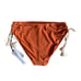 Robin Piccone women's Abi burnt orange ecru bikini bottoms size Small NEW 98