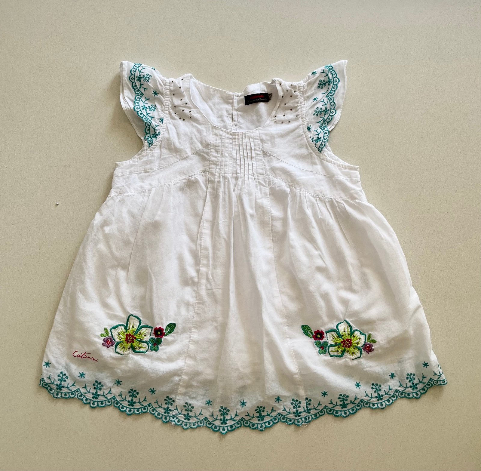 Catimini Ruffle Cap Sleeve Shirt - 10Y