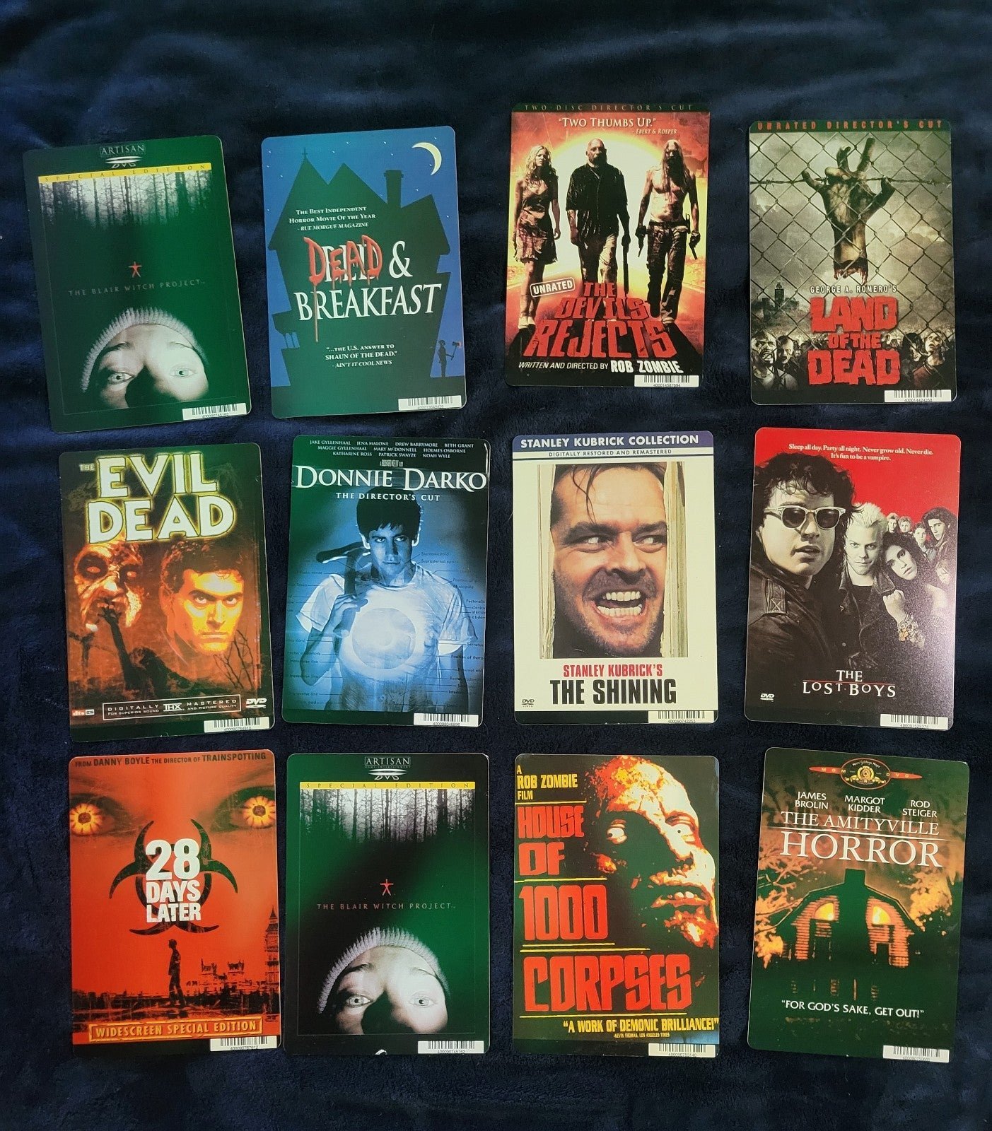 Rare Horror Blockbuster Shelf Backer Display Cards: thick PLASTIC 100 for all