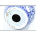 Vintage 10 Chinese Porcelain Blue & White Egg on Wooden Base Says How To Diet