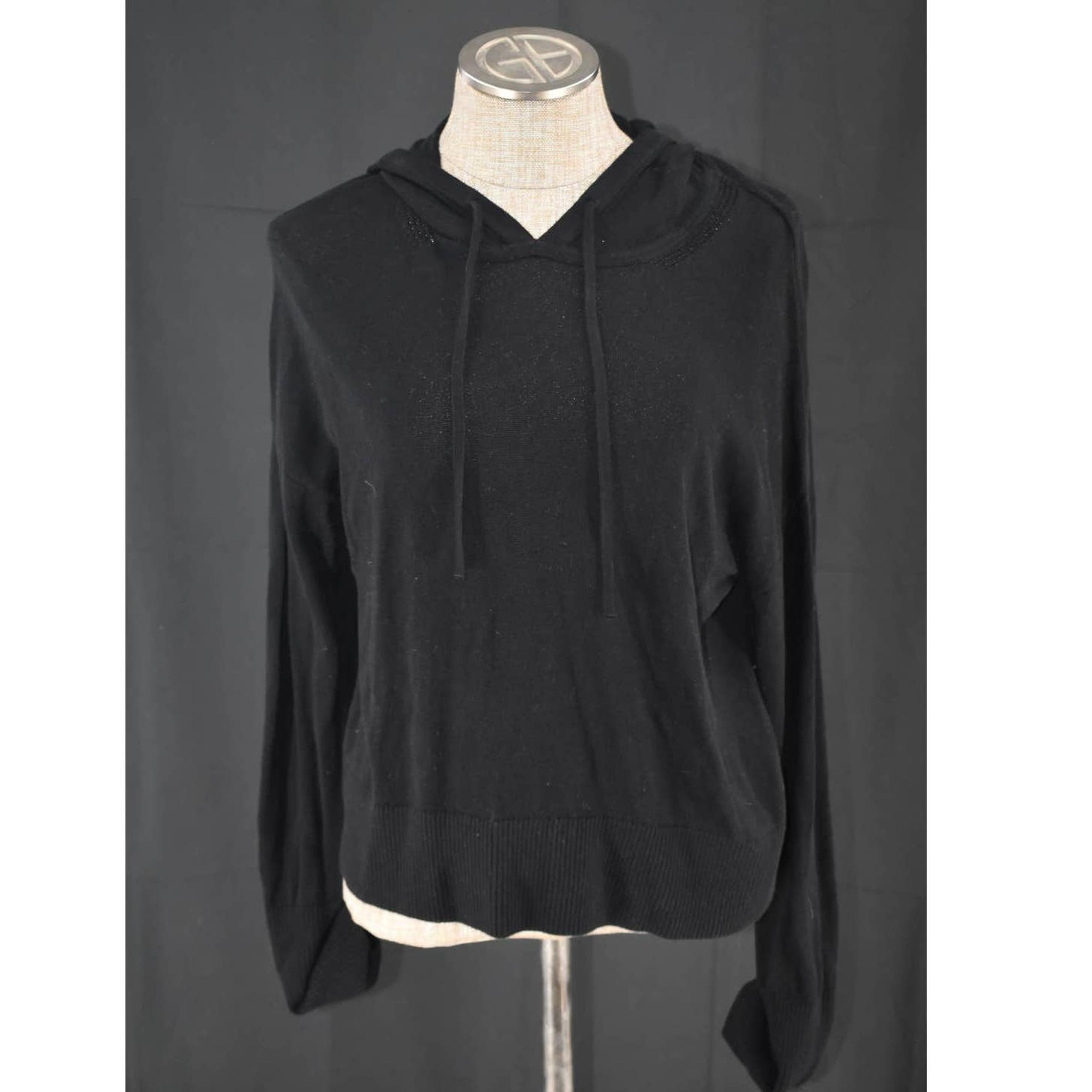 Banana Republic Black Hooded Sweater - M