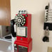 1950's Payphone with Push Button Technology, Red