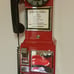 1950's Payphone with Push Button Technology, Red