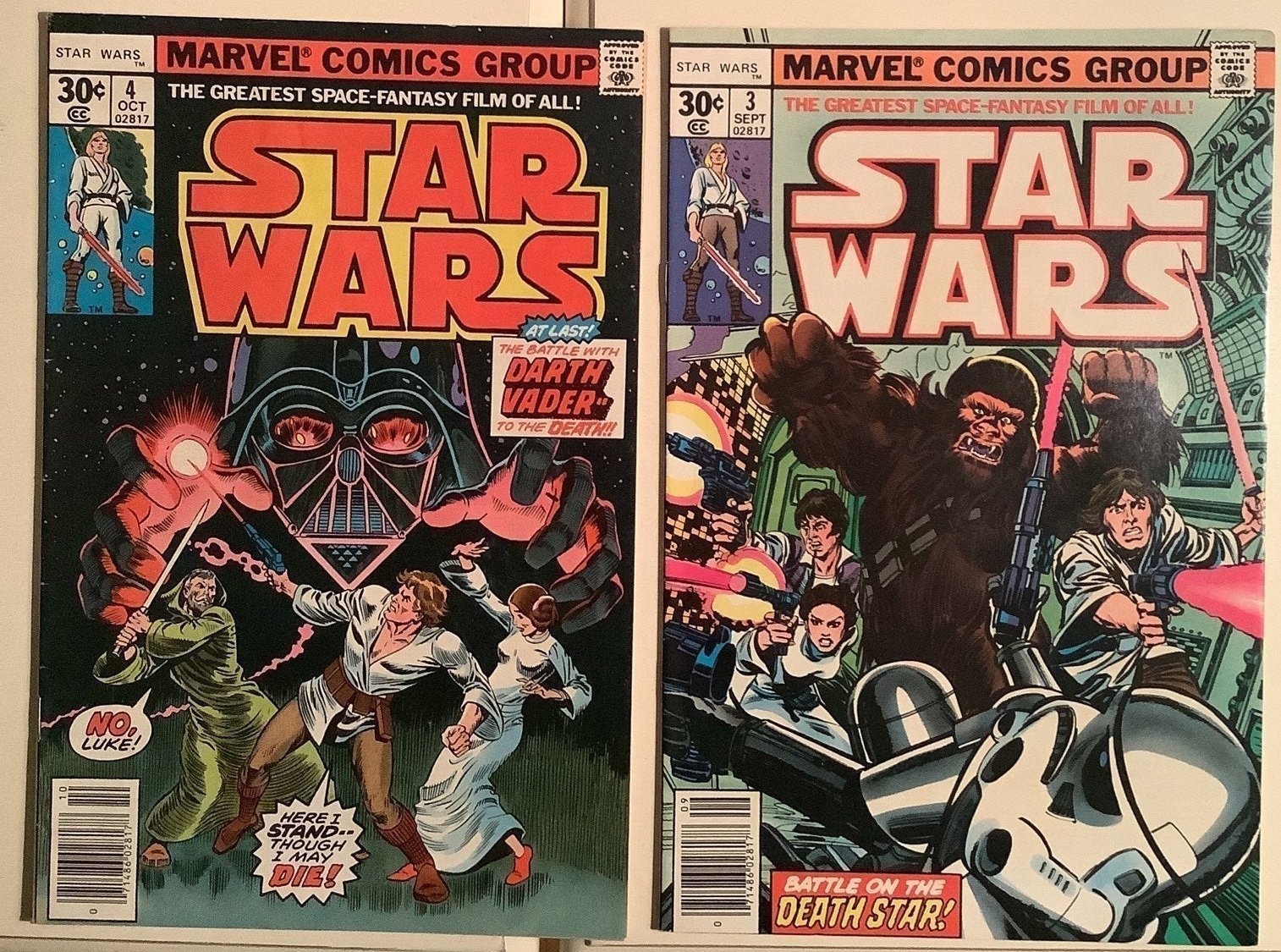 #3,#4 early Star Wars 1977 comic lot High Grade plus #1 King Size Annual