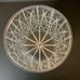 Vintage Round Clear Plastic Waste Basket With Intricate Textured Design