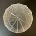 Vintage Round Clear Plastic Waste Basket With Intricate Textured Design