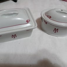 Two Vintage Maxime de Paris small casserole covered dishes