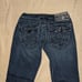True Religion JOEY SUPERT low rise flare jeans with flap pockets thick thread 27