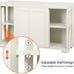 NEW Storage Cabinet Kitchen Buffet Cabinet Sideboard with Sliding Door, White