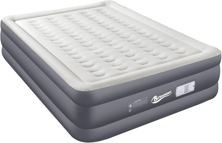 Beyond Home PVC-Free 18 Odorless Queen Air Mattress w/built-in pump, auto stop
