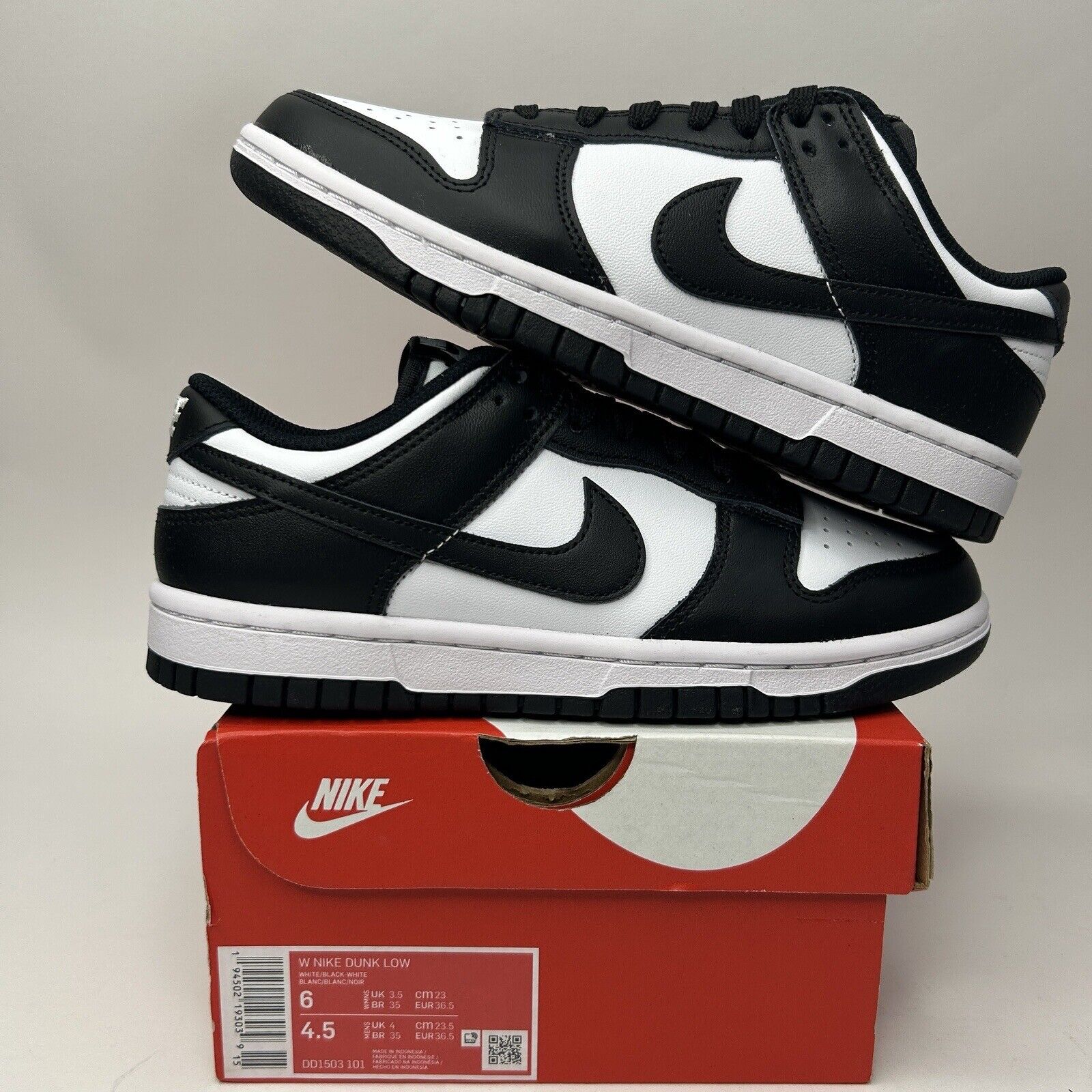 Nike Dunk Low WMNS “Black White/Panda” DD1503-101 Women’s 6 New Ships Next Day