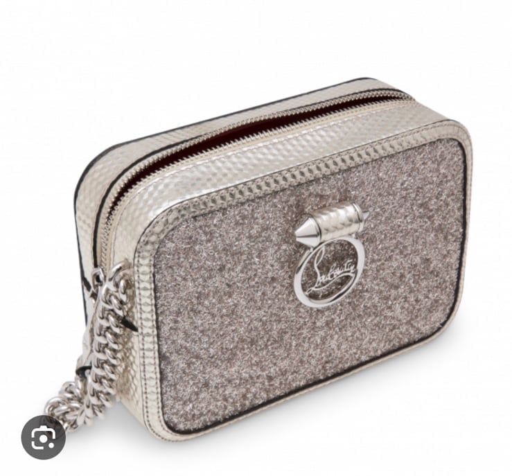 Christian louboutin Rubylou mini glitter platinum color bag