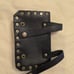 Phone pouch for belt black w/antique
