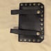Phone pouch for belt black w/antique