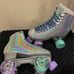 Jackson Evo Size 9 Metallic Holographic Outdoor Roller Skates