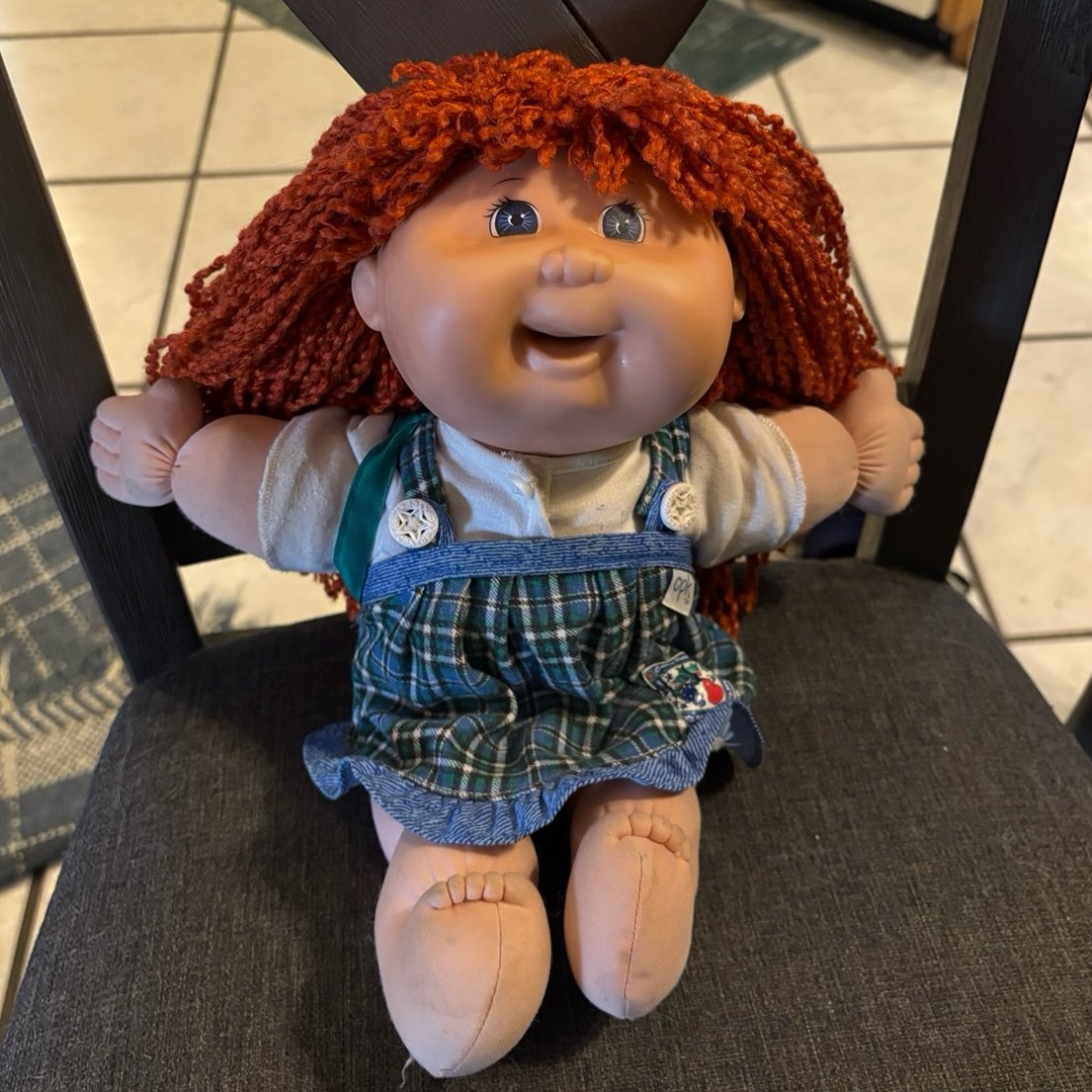 Vintage 90s Snacktime Cabbage Patch Kid w Red Hair