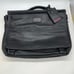 TUMI Black Leather Messenger 16 Laptop Brief Expandable Bag No Shoulder Strap
