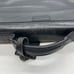 TUMI Black Leather Messenger 16 Laptop Brief Expandable Bag No Shoulder Strap