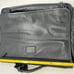 TUMI Black Leather Messenger 16 Laptop Brief Expandable Bag No Shoulder Strap