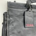 TUMI Black Leather Messenger 16 Laptop Brief Expandable Bag No Shoulder Strap