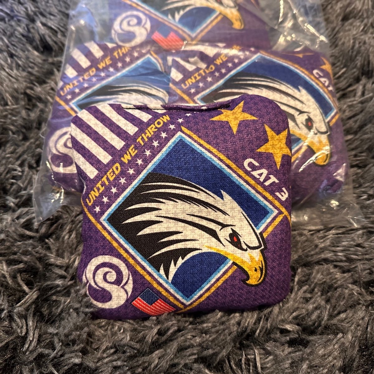 New RARE Cornhole Scenario KOBE #24 CAT 3 Cornhole Bags Set of 4