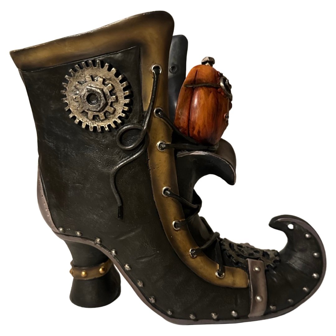 Yankee Candle Steam Punk Pumpkin Halloween Jar Candle Holder Witch’s Boot