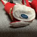 Vintage 50/60s Japan Kitsch Flocked Christmas Felt Mice Ornaments 5 Pcs