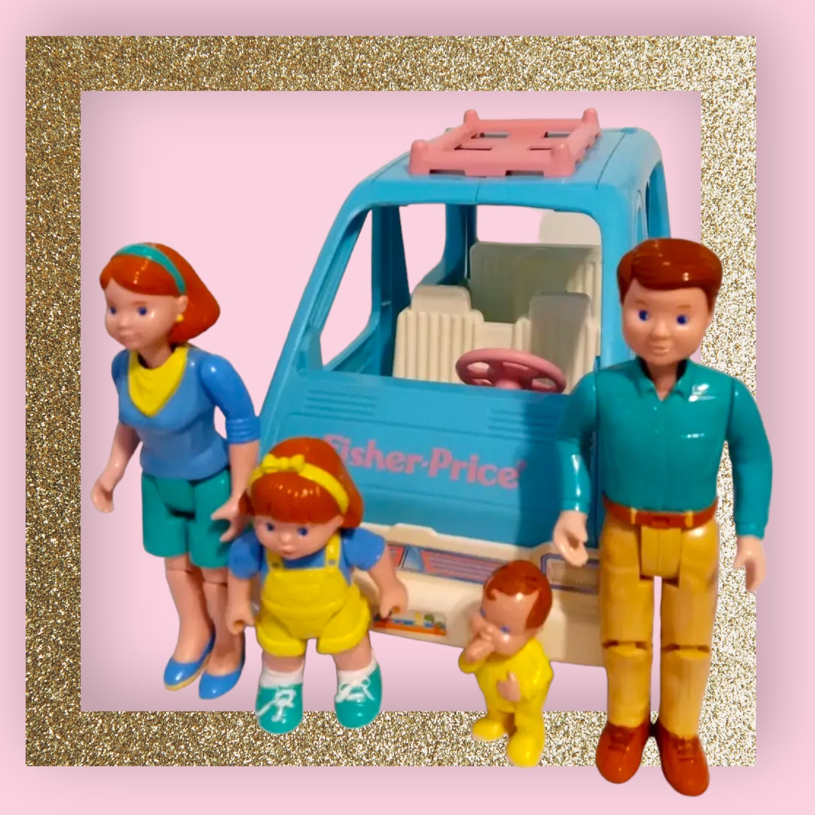 Camping loving family rare! RTV - van set mom dad girl baby 1993