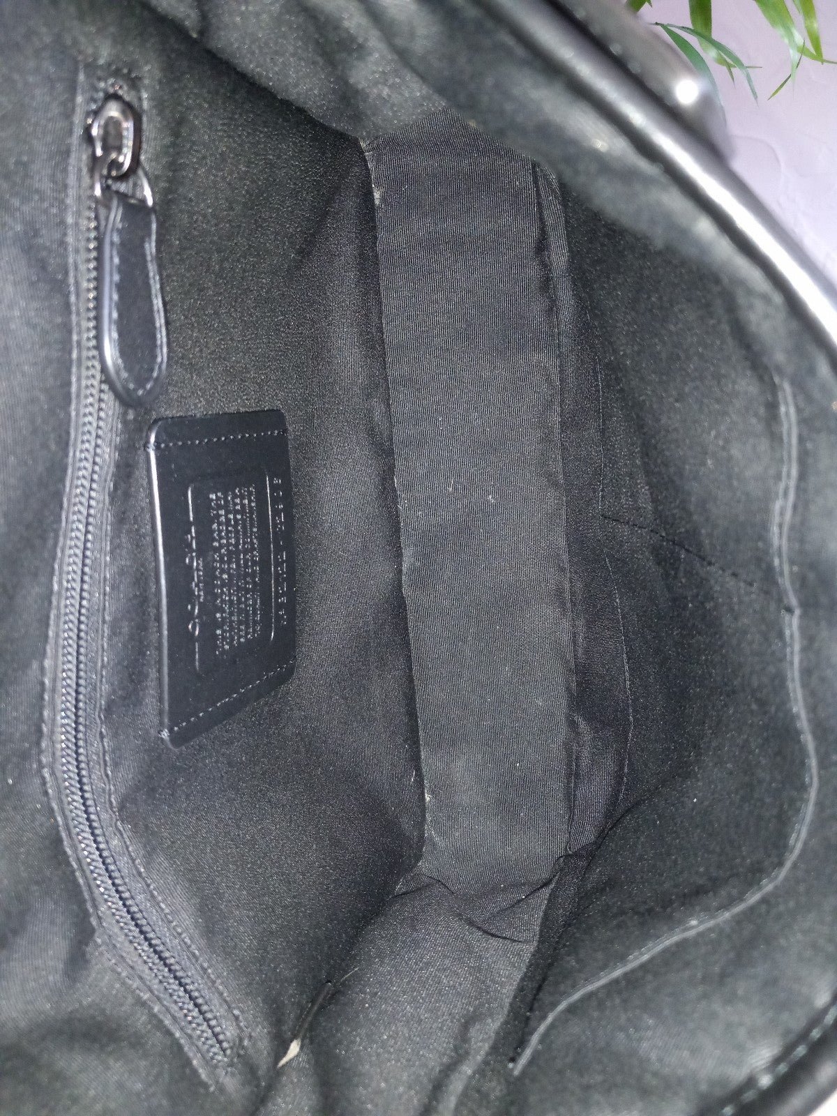 Coach Heritage Map Bag in Black Leather