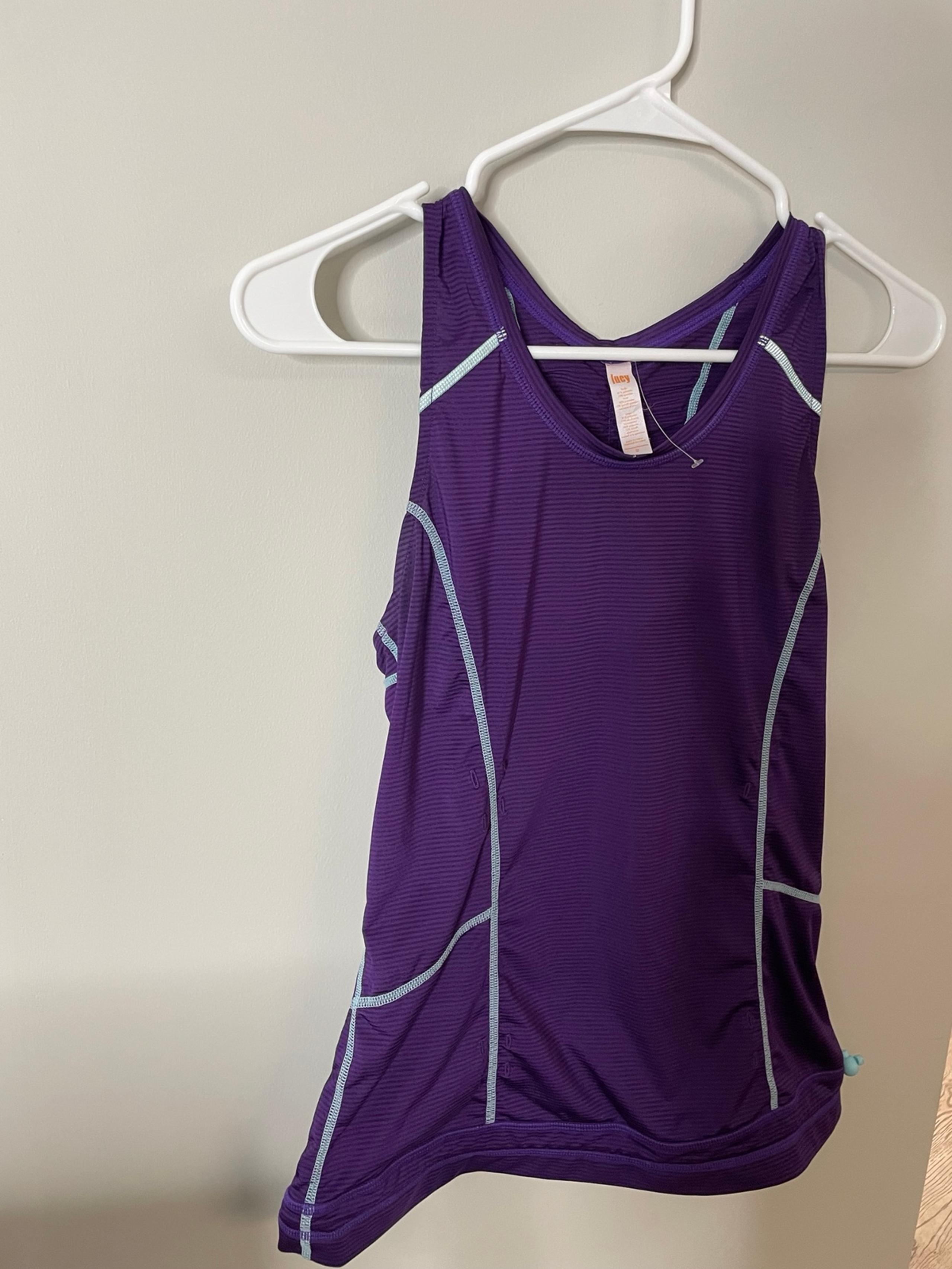 Lucy Purple Athletic Training Workout Tank Top Plum Purple Women’s XS Excellent