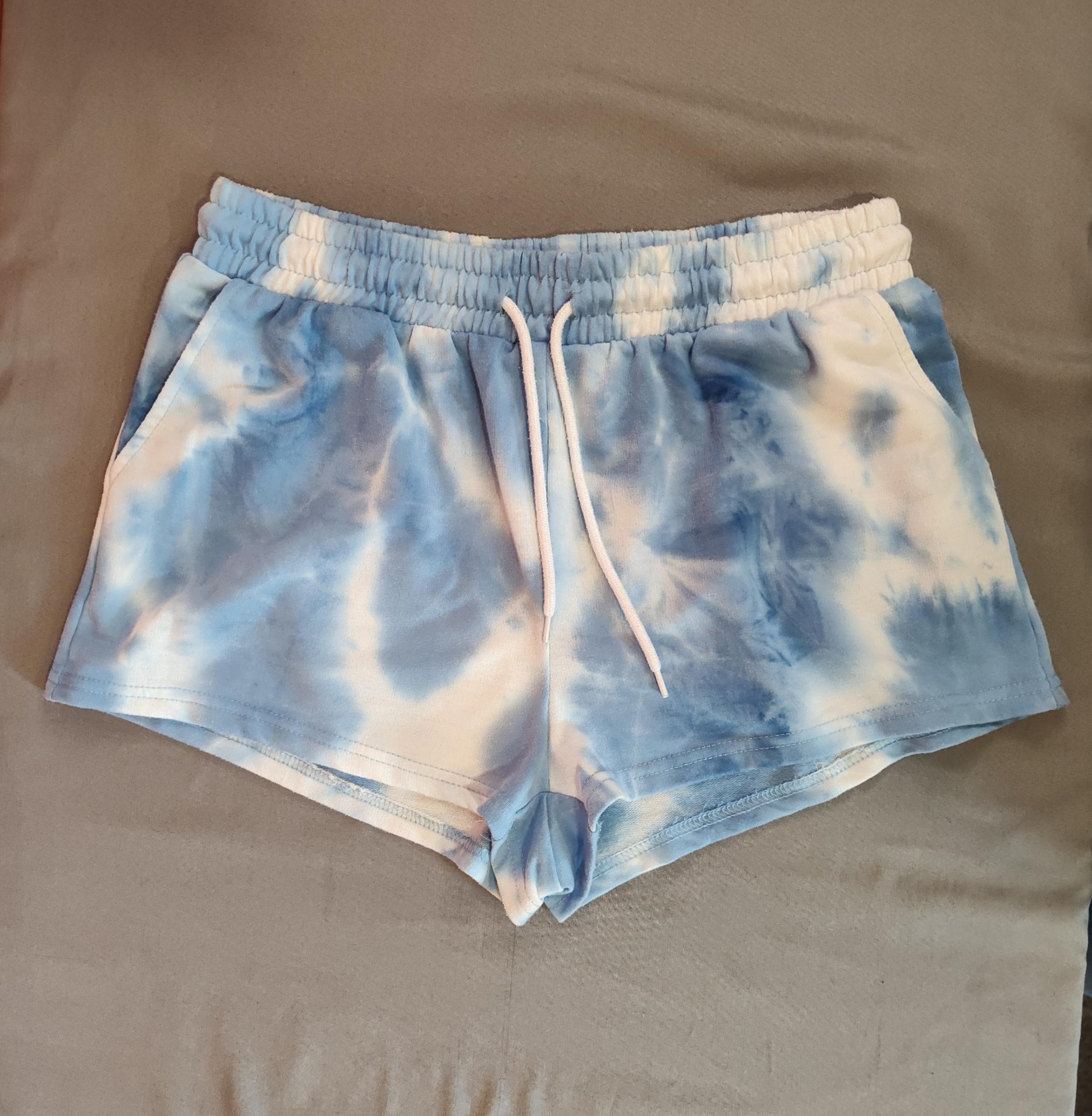 Women's Refuge Athletics Shortie Shorts Tie Dye Blue Medium