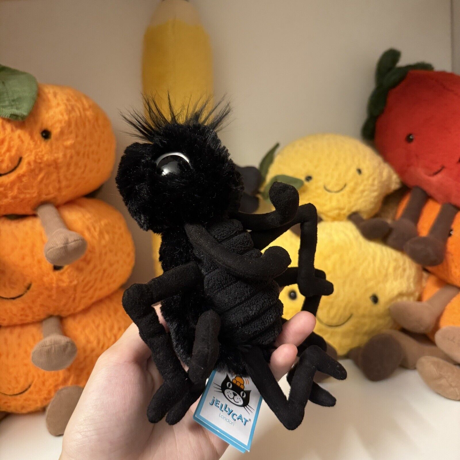 Jellycat Frizzles Spider BNWT Retired Rare HTF Fast Ship