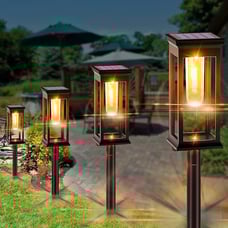Solar Pathway Lights Outdoor Solar Outdoor Lights 6-Pack fesjdkha