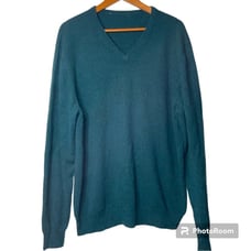 Hunter Green 100% Cashmere Men's Pull Over Sweater No Brand or Size Unknown